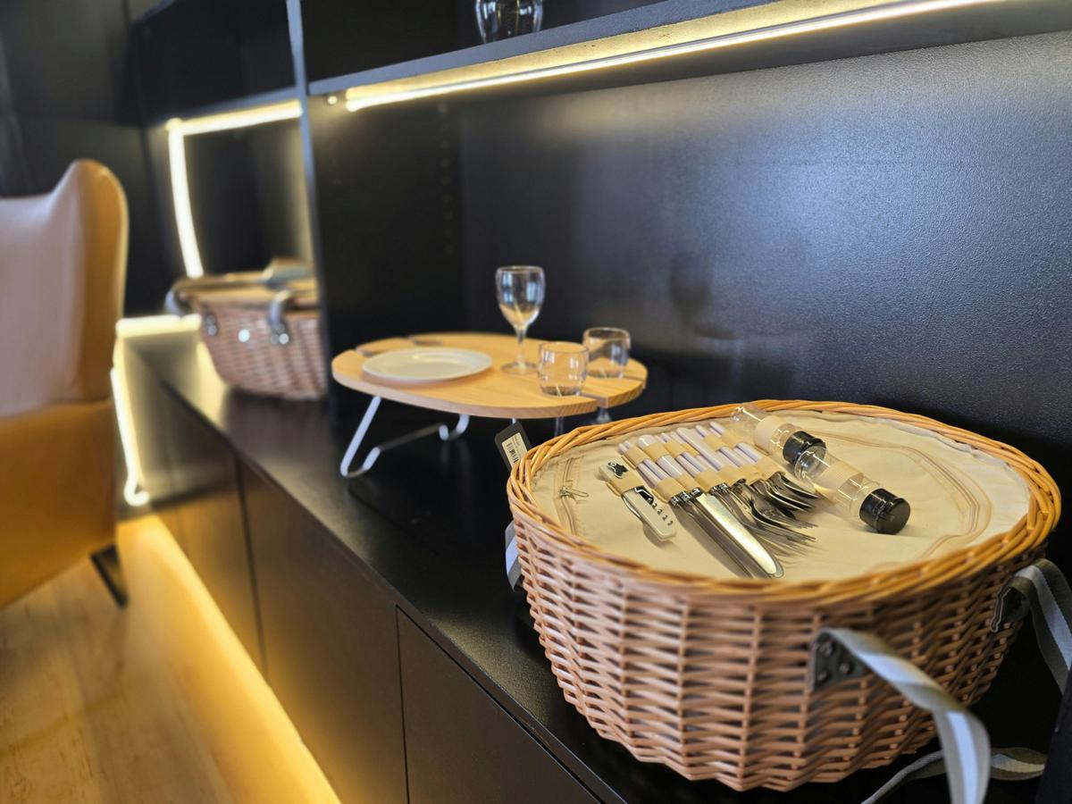 Inside The Gift Cellar, premium wine accessories and giftware displays.
