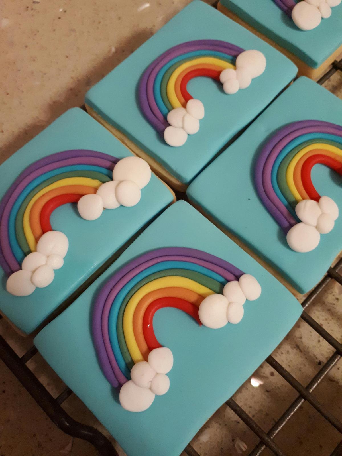 Fondant iced biscuits