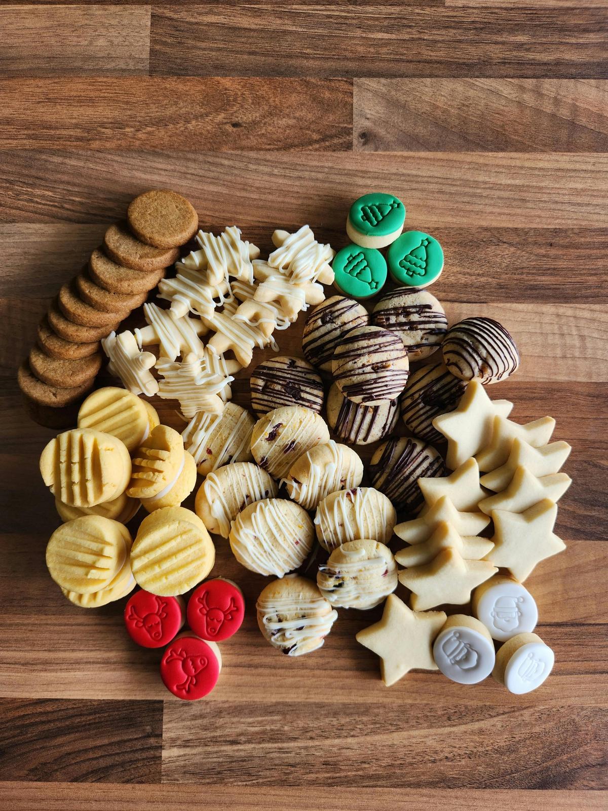 A selection of Christmas themed biscuts