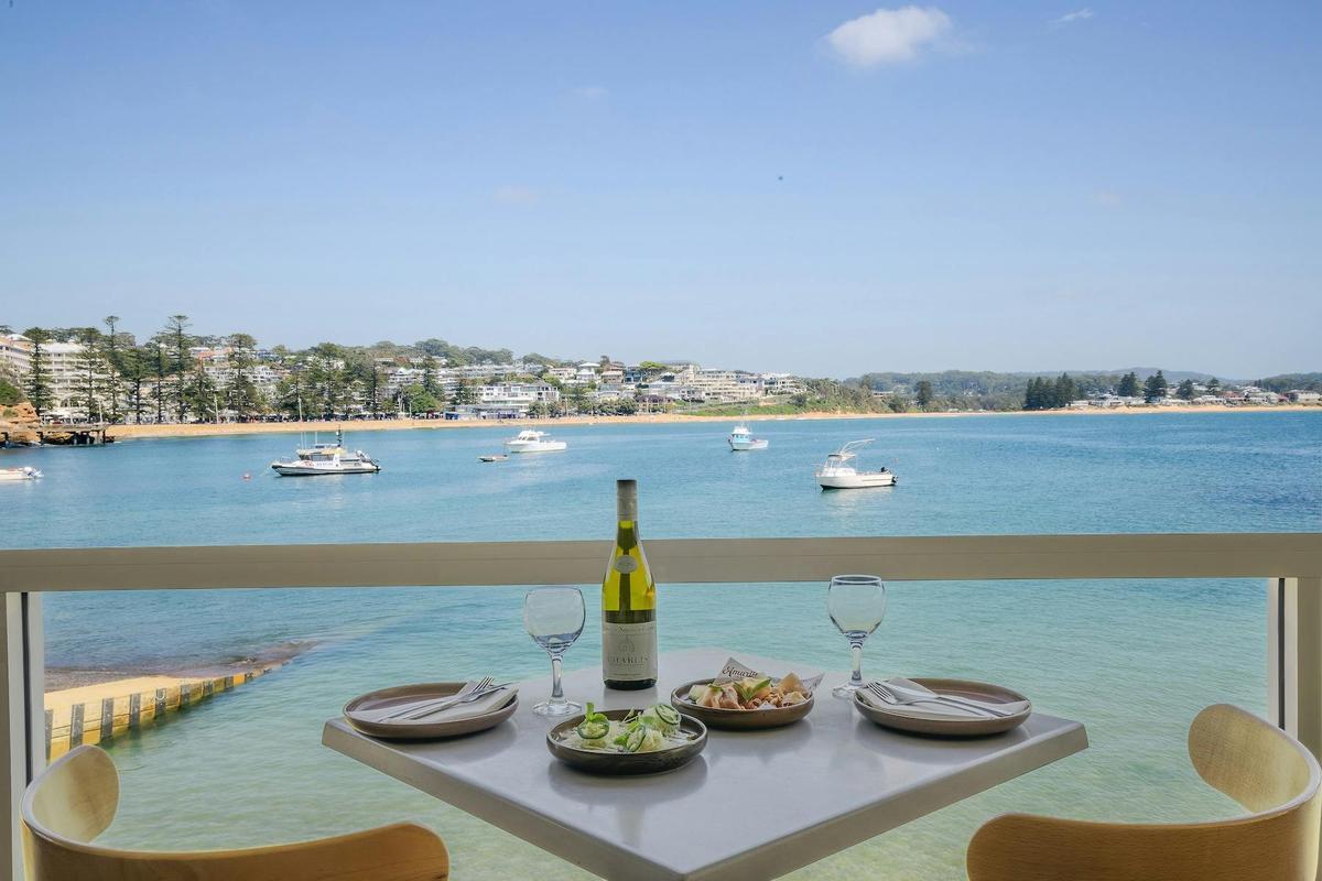 Restaurant view of ocean Terrigal Haven