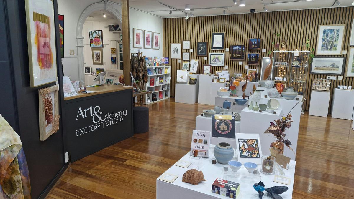 The inside of Art & Alchemy Gallery & Studio