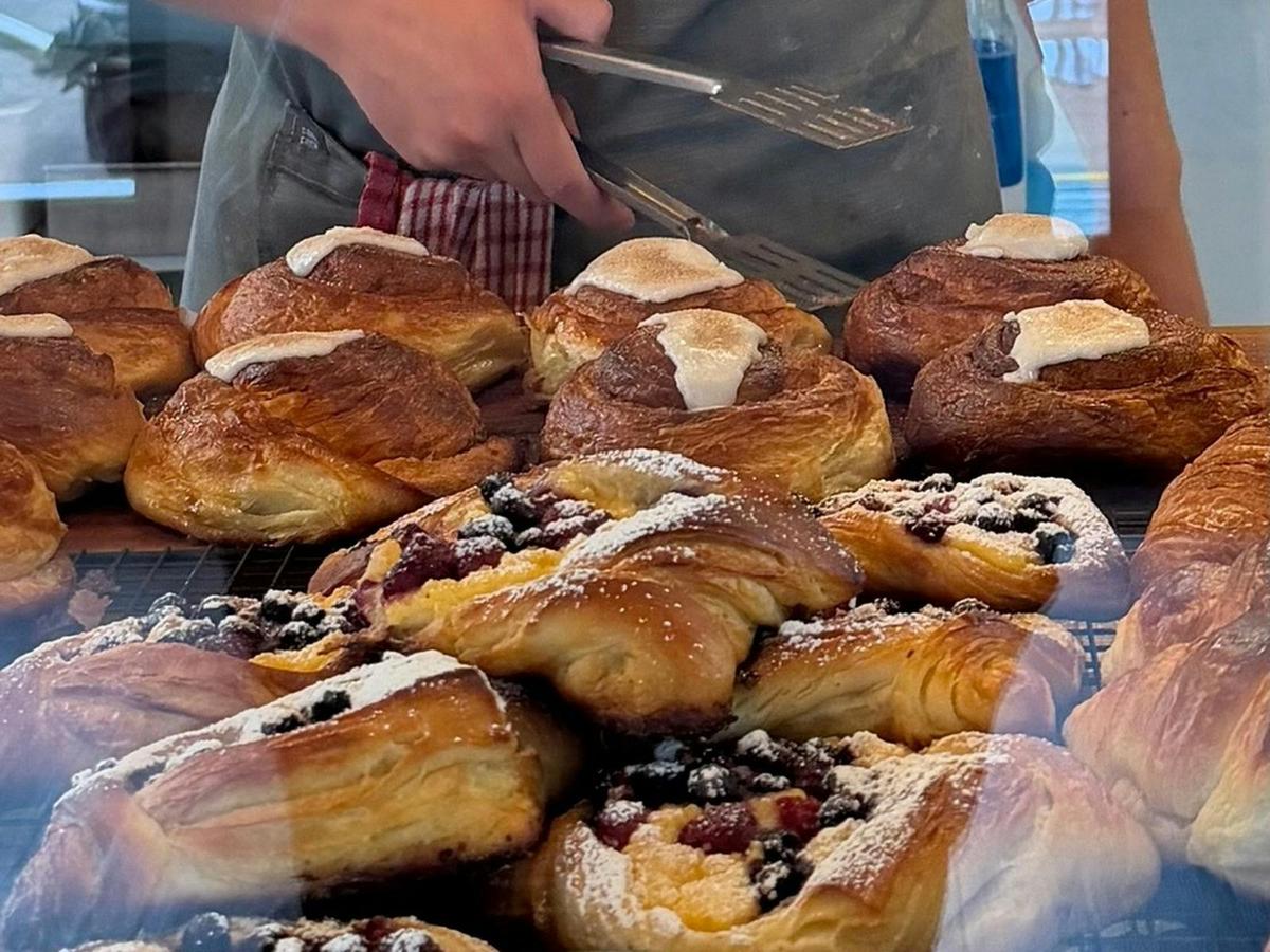 Cinnamon scrolls and berry danishes baked fresh daily