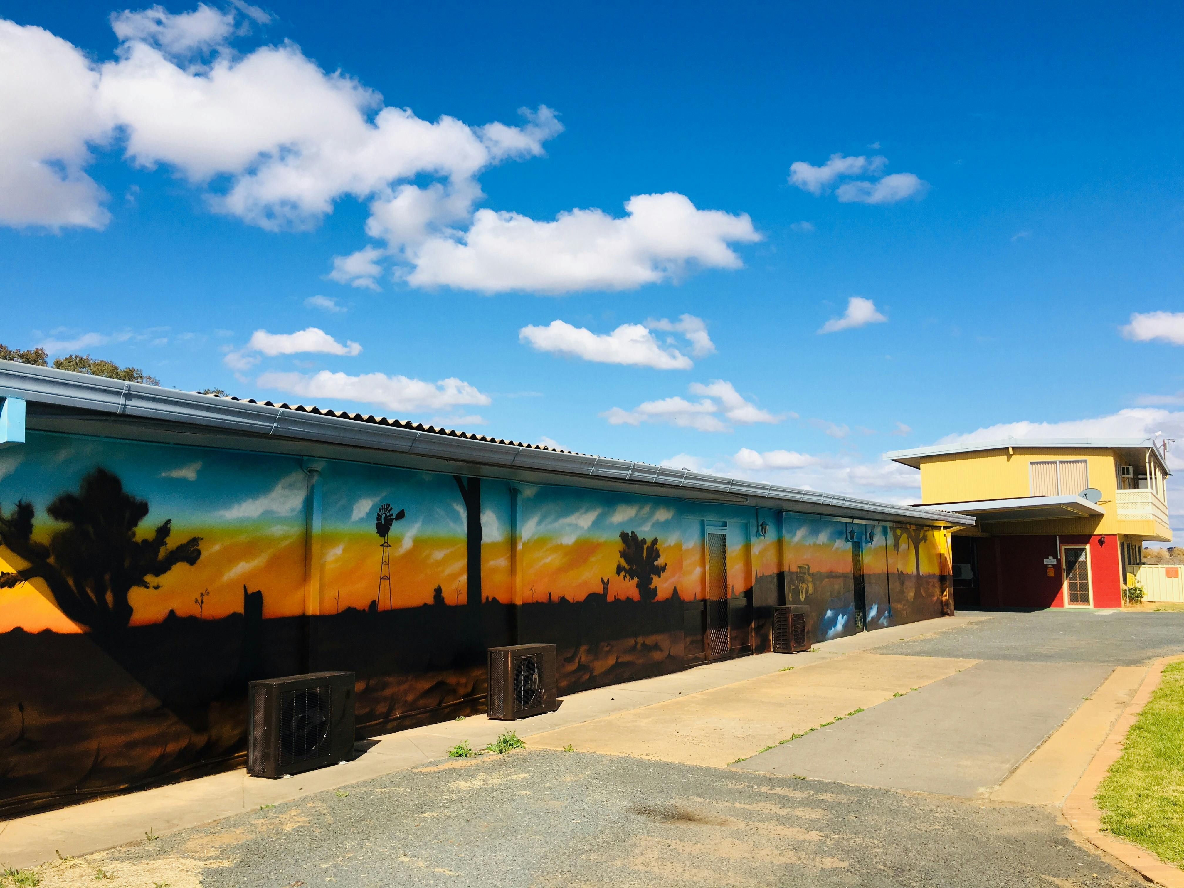 The Artesian Motel boasts a brand new mural portraying the local surroundings