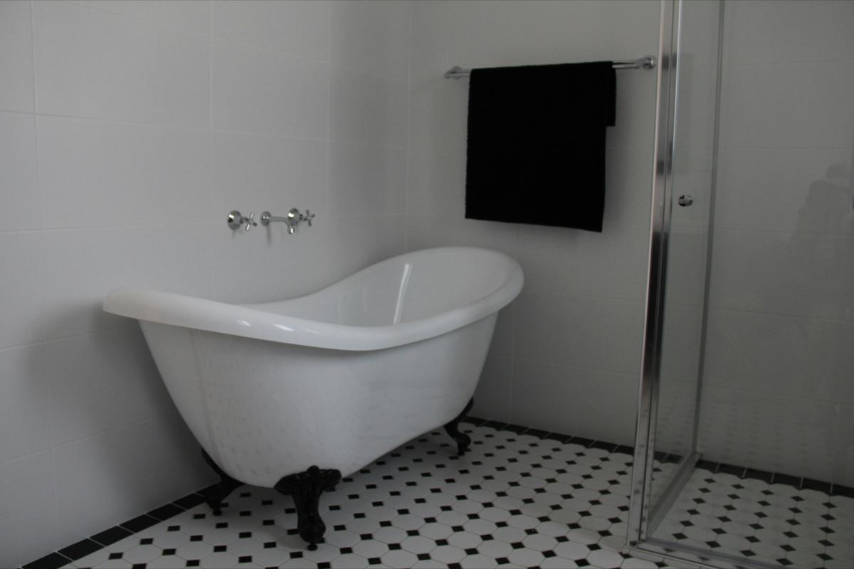 Relax in the clawfoot bath