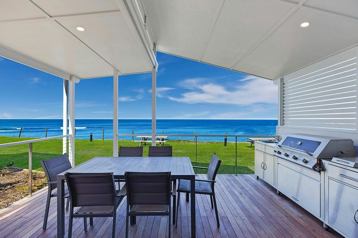 View from Deck of Beachfront Cabins at Blue Lagoon Beach Resort Central Coast