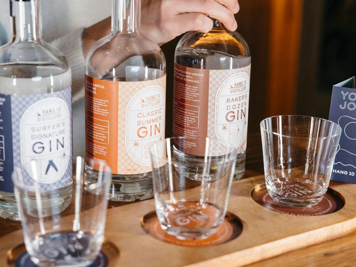 Gin tasting at Hang 10 Distillery