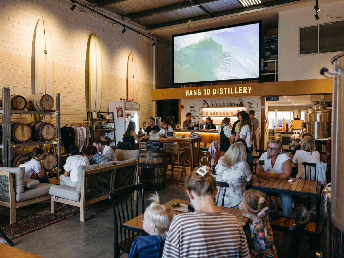 Inside Hang 10 Distillery