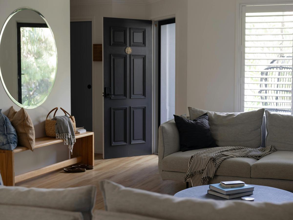 Living area and entry at Sea Notes Yamba NSW