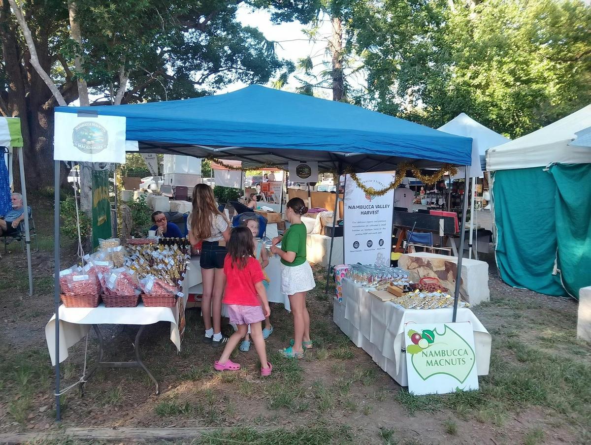 Nambucca Macnuts market Stall