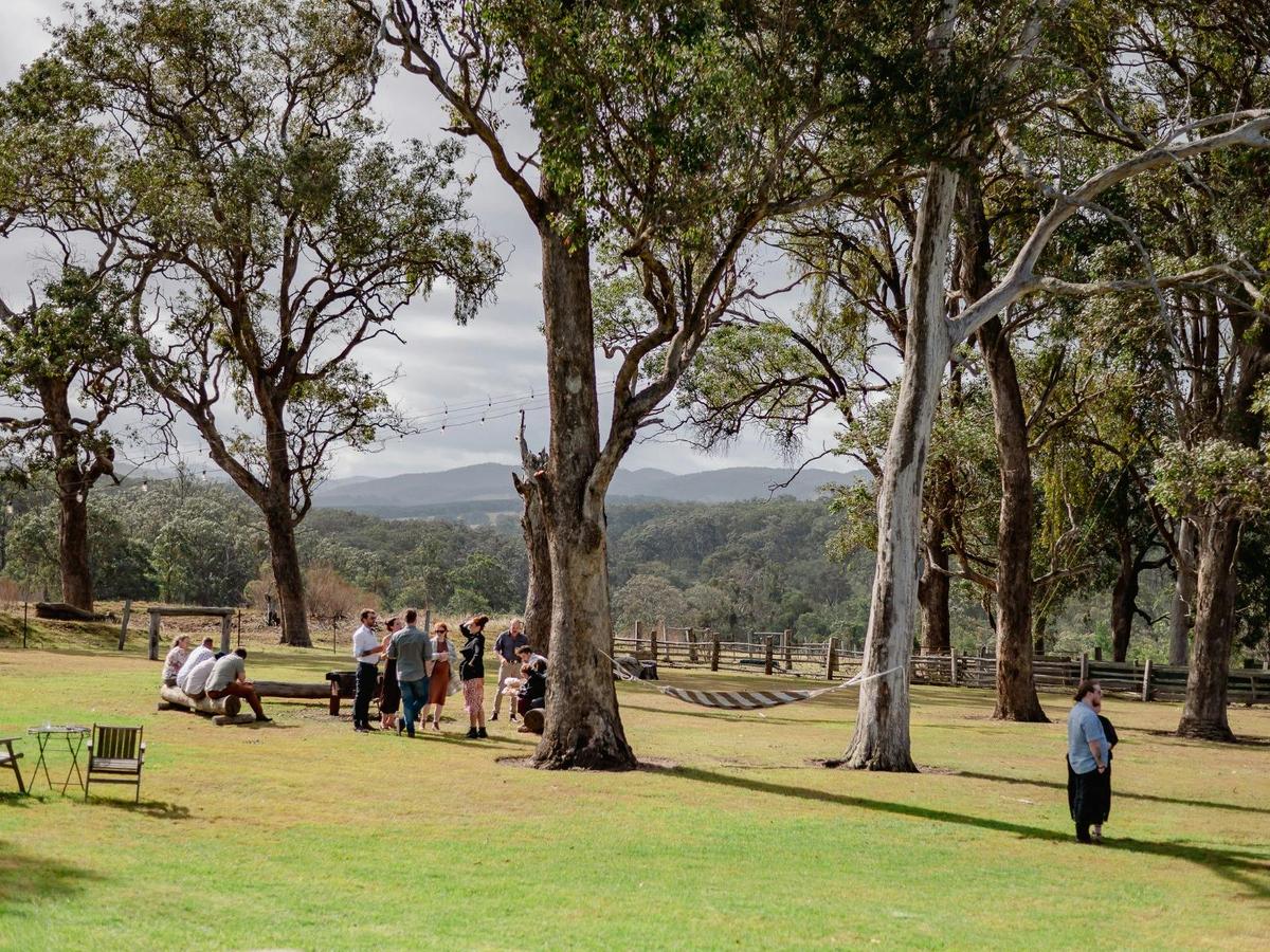 Bush hangs, cold drinks, and good mates soaking up the high country calm.