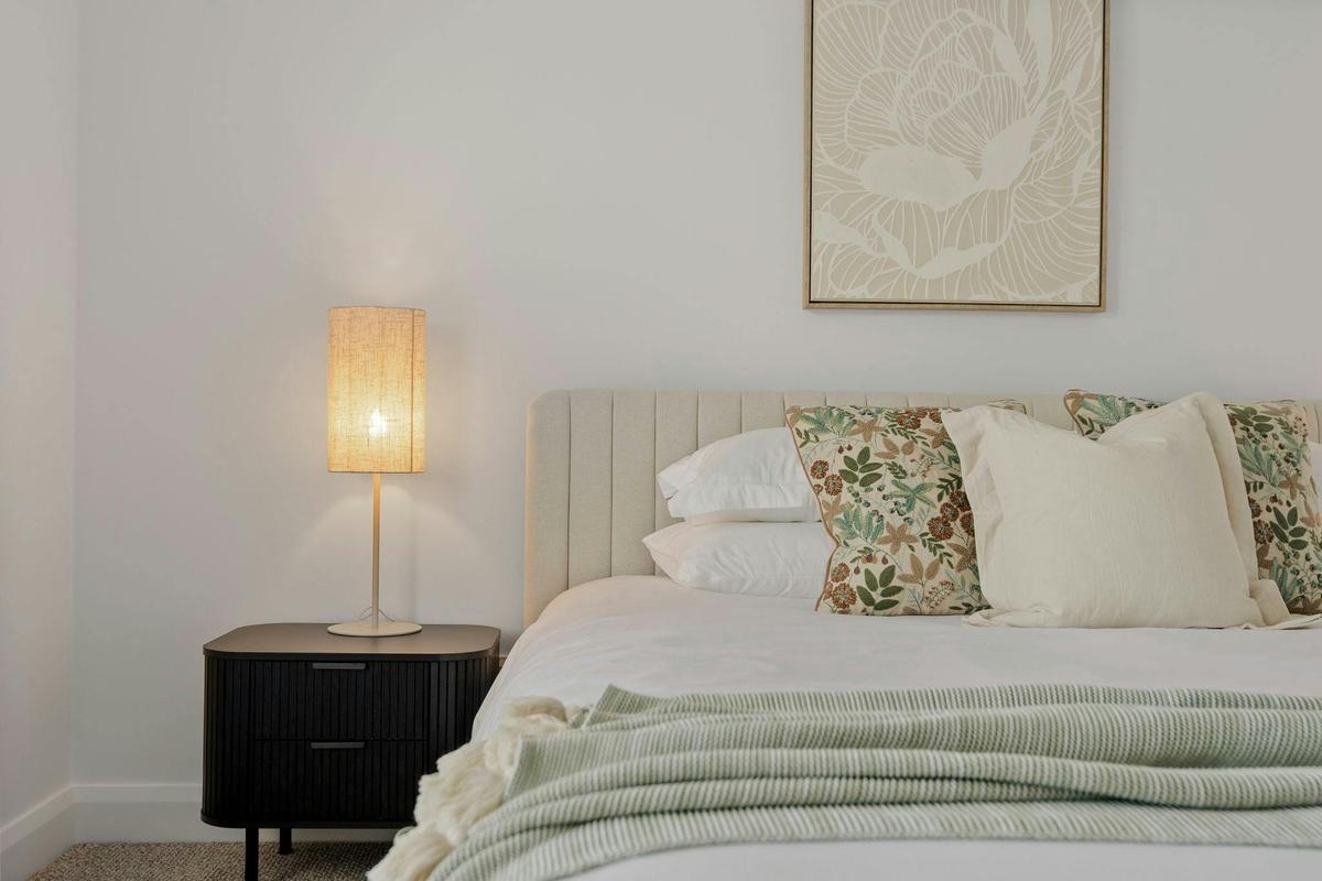 Close up of bed at Stylish Central Bathurst Family Stay