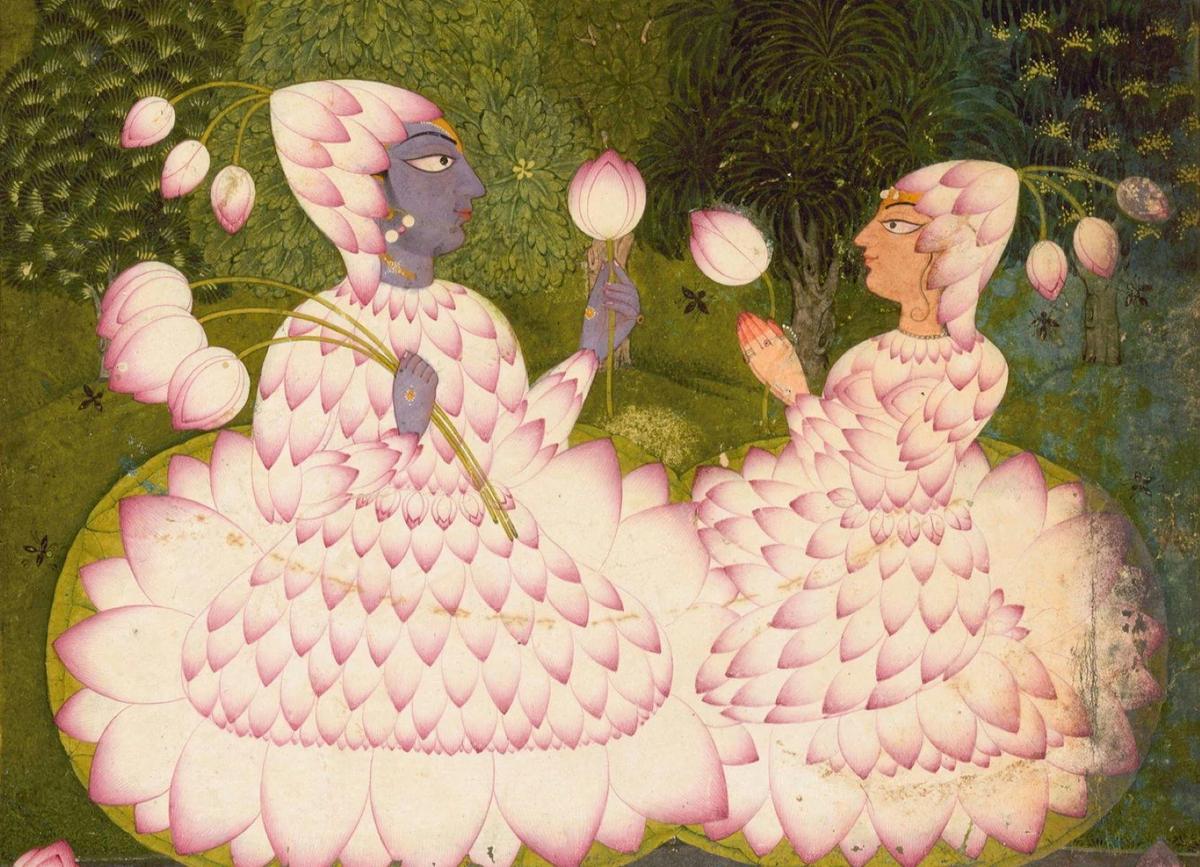Lotus-clad Radha and Krishna c1700–1710 (detail)