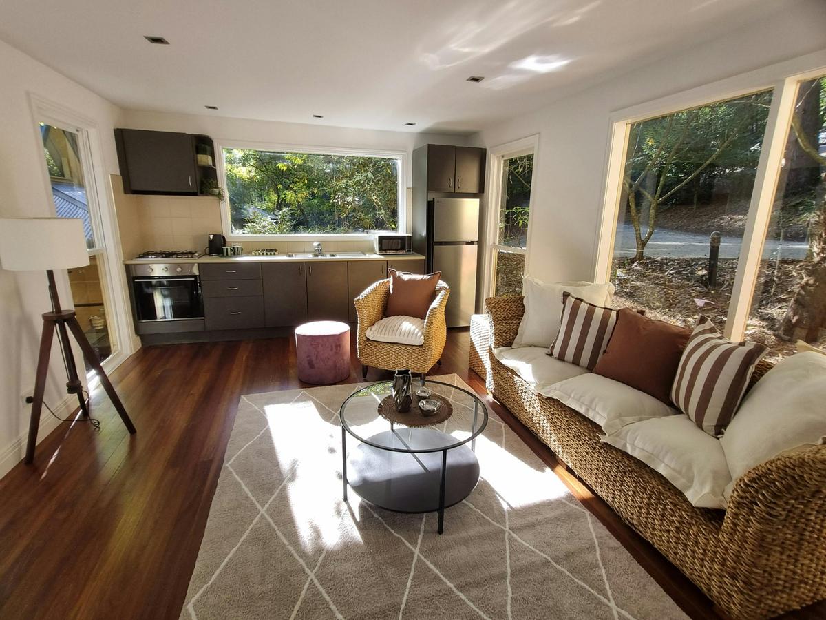Separate living rooms on 2 levels