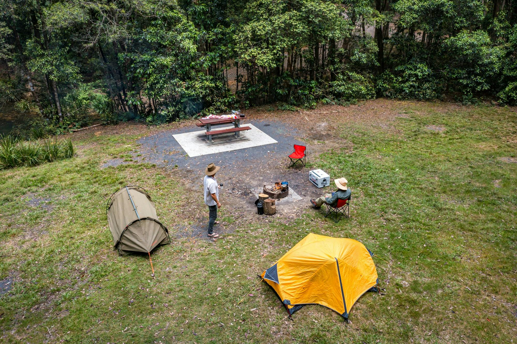 Campsite at Mobong Creek