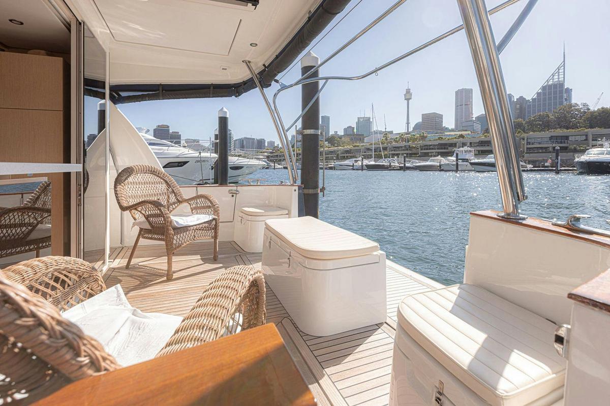 EV Arcadia's elegant open-air entertaining deck perfect for panoramic Sydney Harbour views