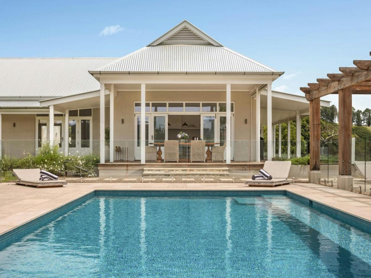 Magnesium pool and outdoor entertaining area at Stonehaven Estate