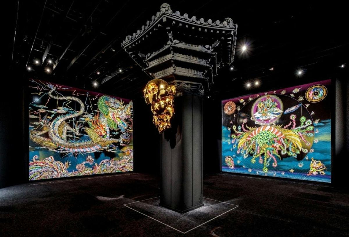 : Installation view of Takashi Murakami Mononoke Kyoto Kyoto City KYOCERA Museum, Kyoto, Japan 2024