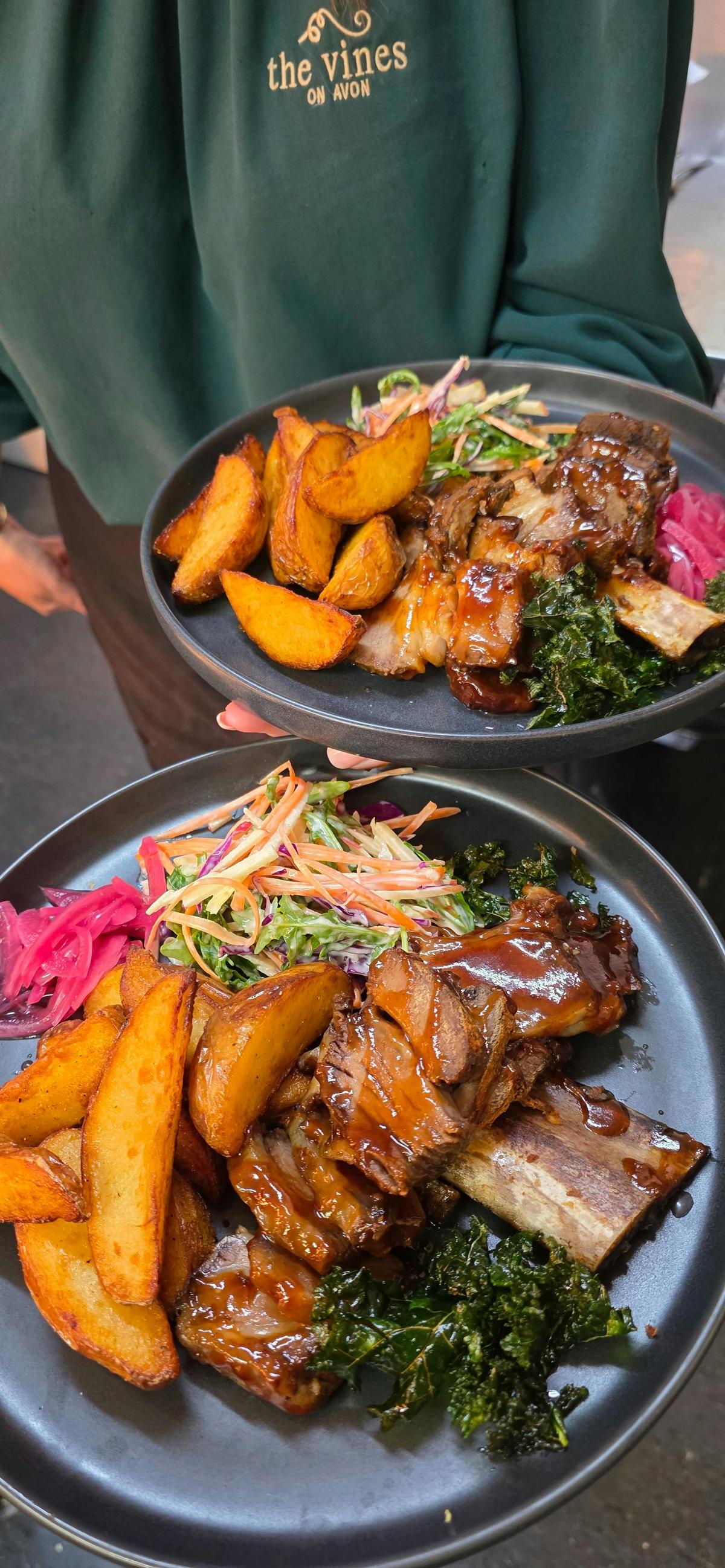 Beef ribs meal