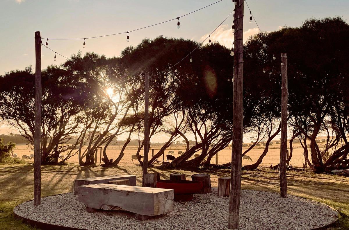 Golden hour by the fire pit. This is what holiday memories look like on the island