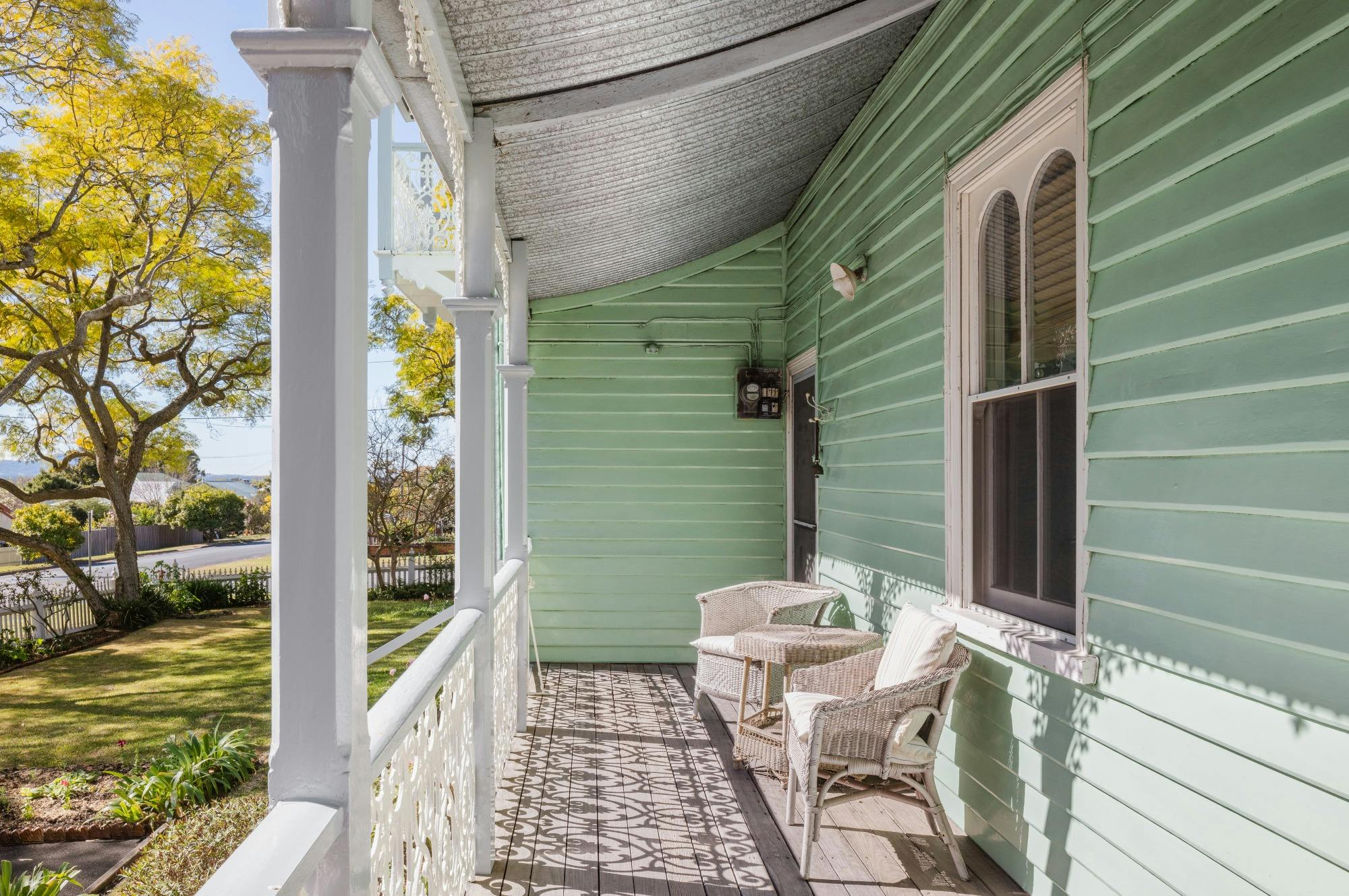 Historic verandah with seating