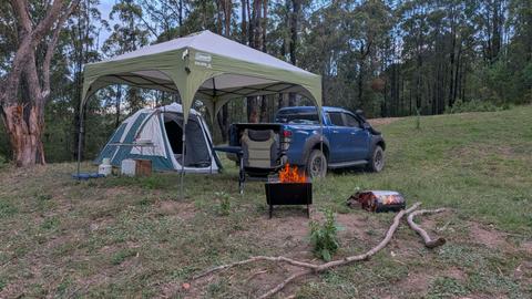 Off-Grid Camping in the Forest