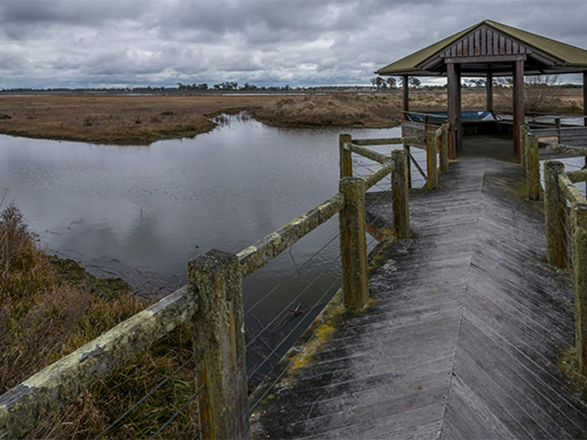 Mother of Ducks Lagoon Nature Reserve birdwatching platform, Mother of Ducks Lagoon Nature Reserve.