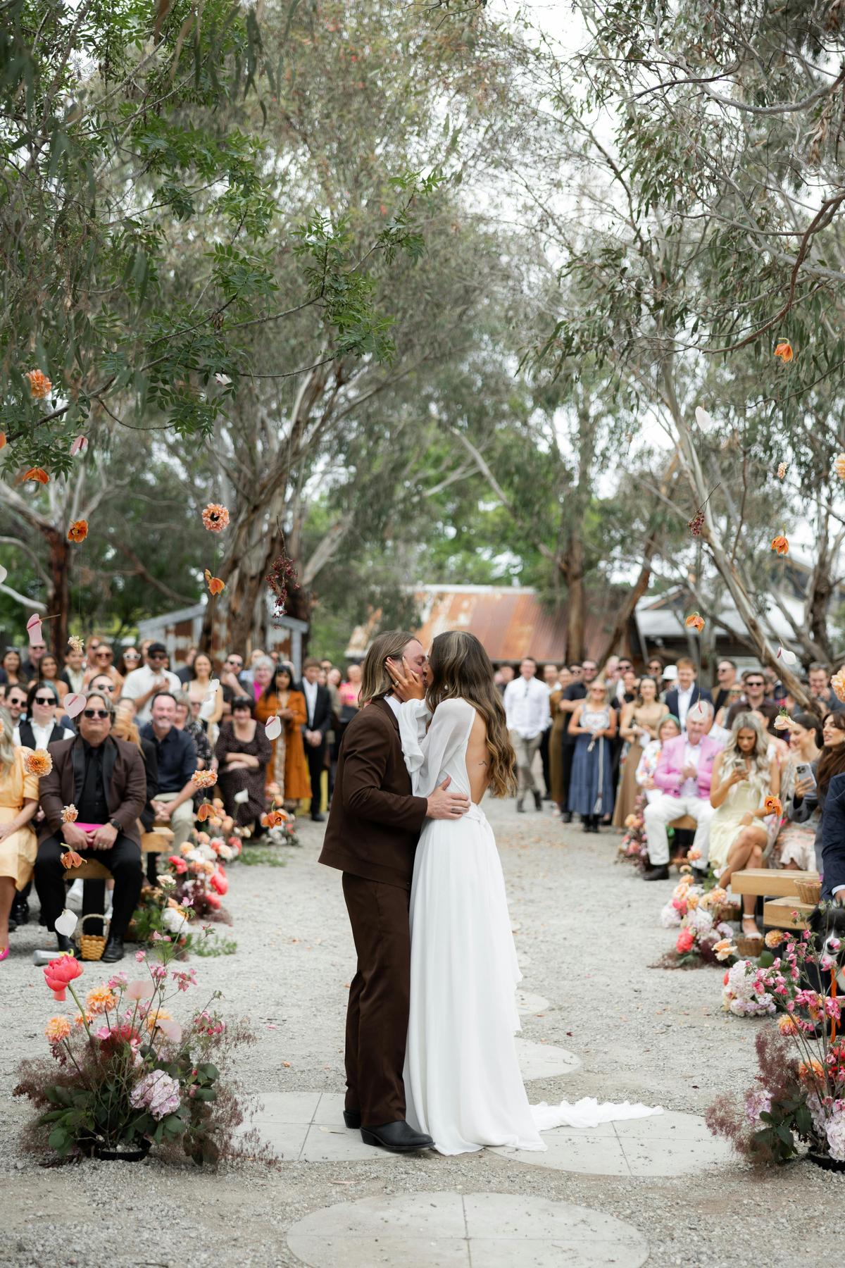 Meg and Andy...love in the outdoor chapel at Oneday Estate