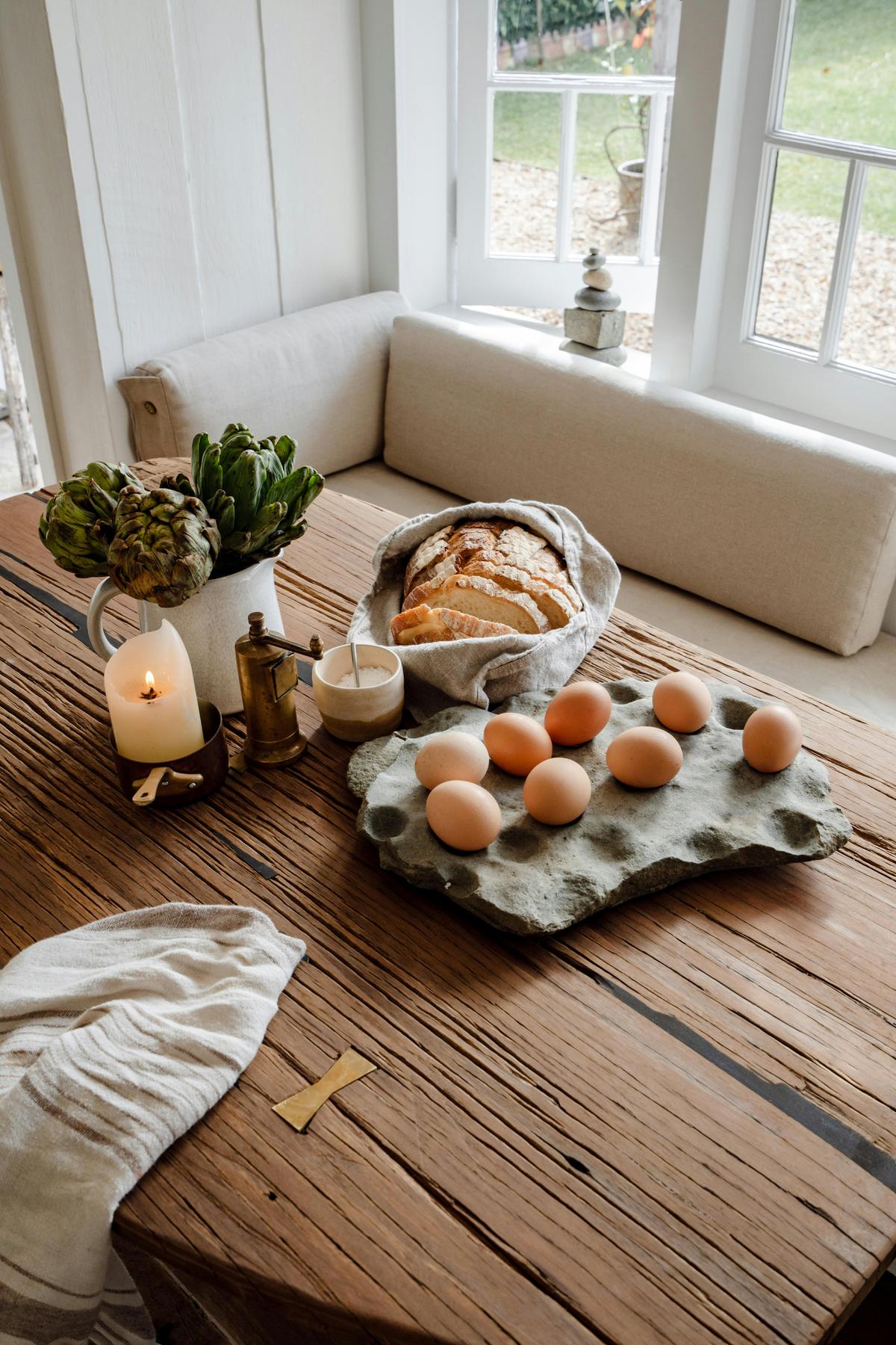 Local eggs and sourdough