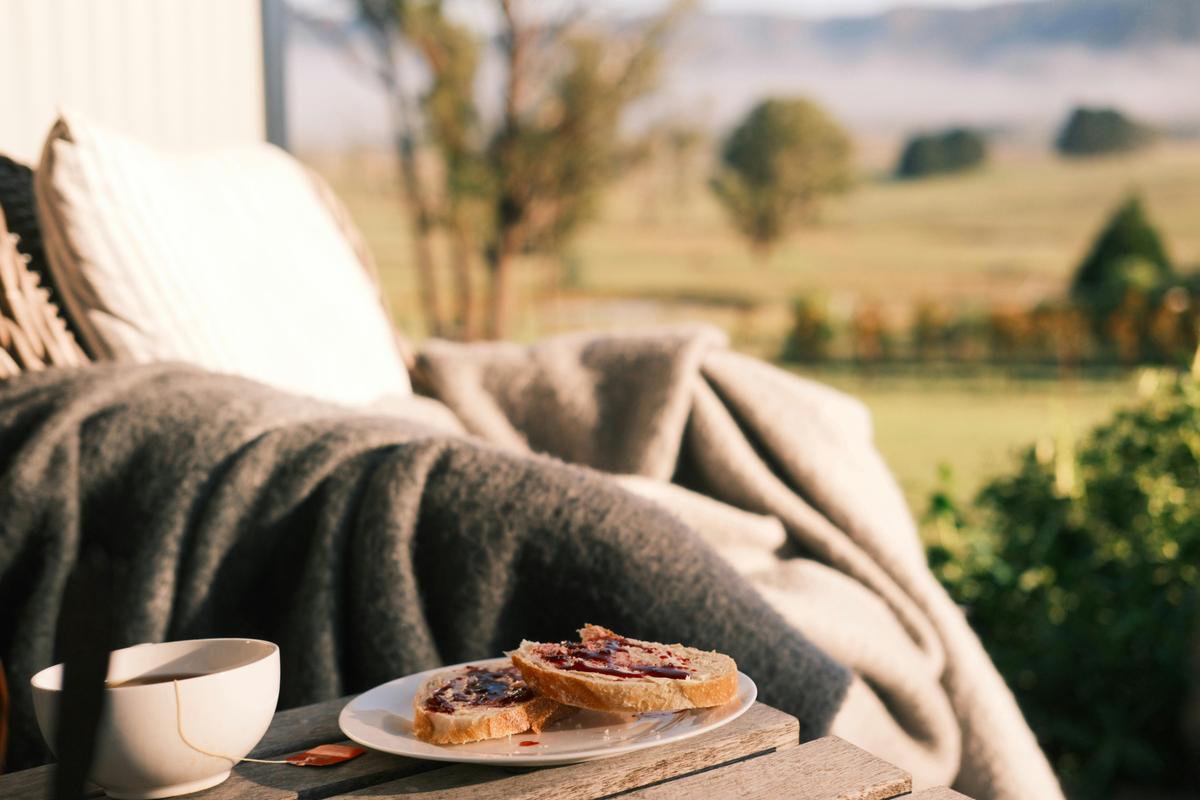 Tea and Toast on the veranda
