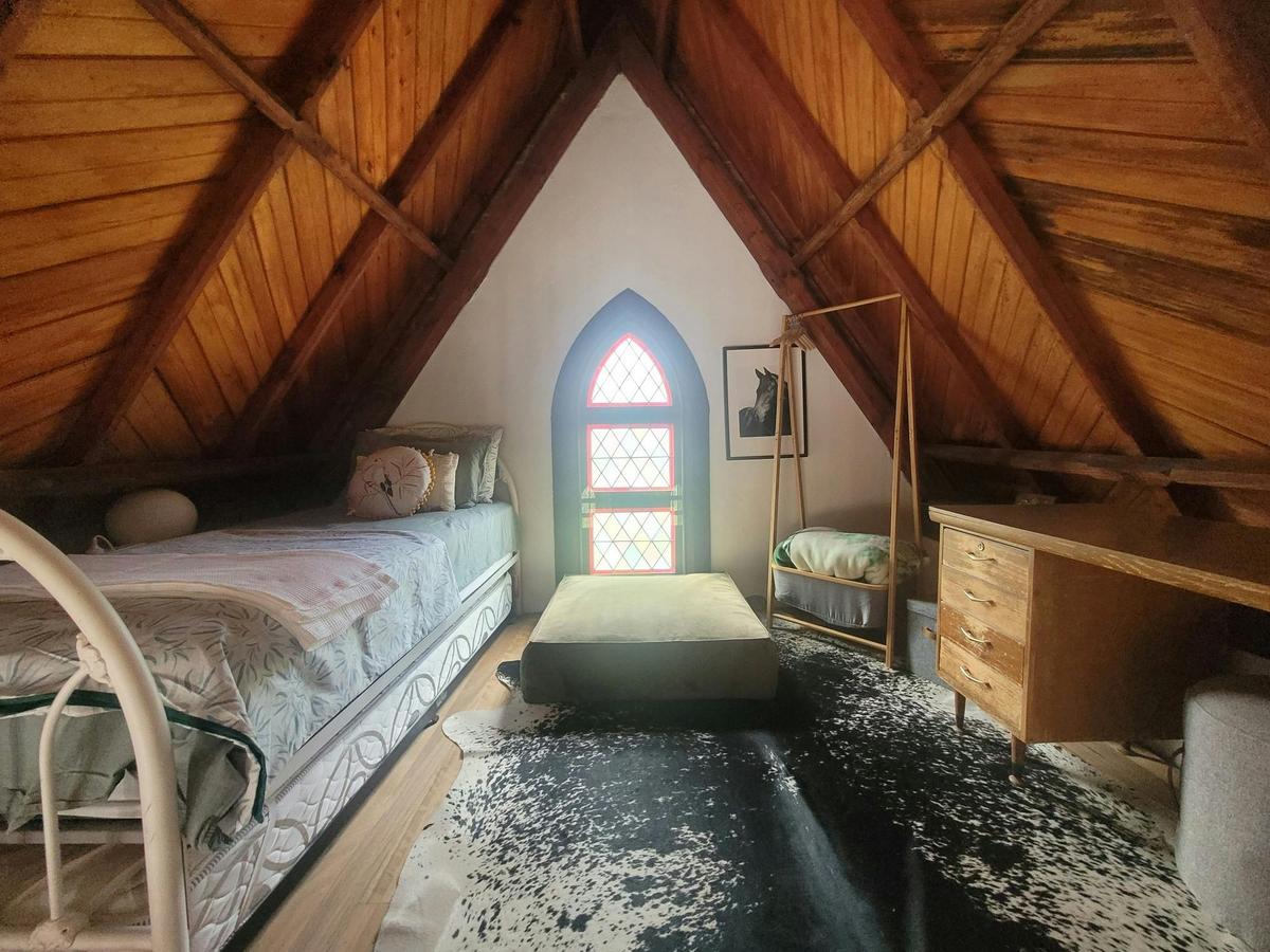 Single bed on the cozy mezzanine