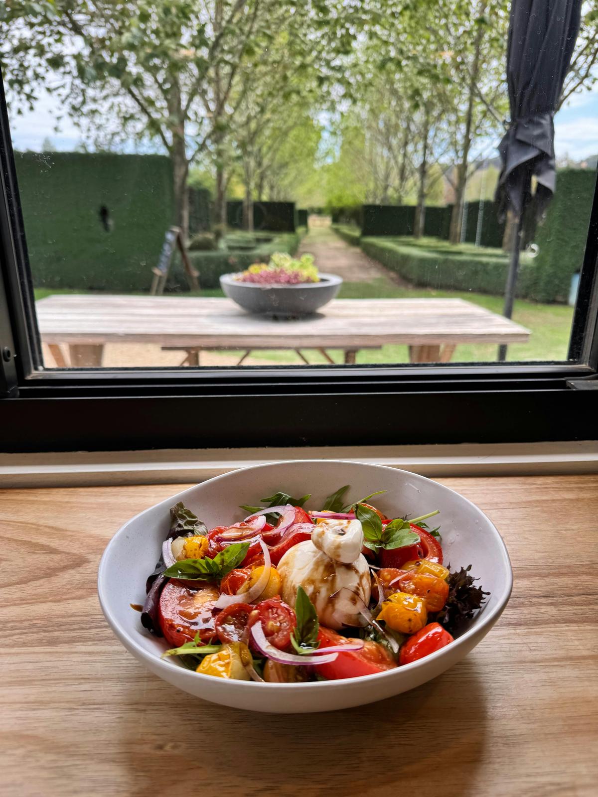 Burrata salad one of our seasonal home meals