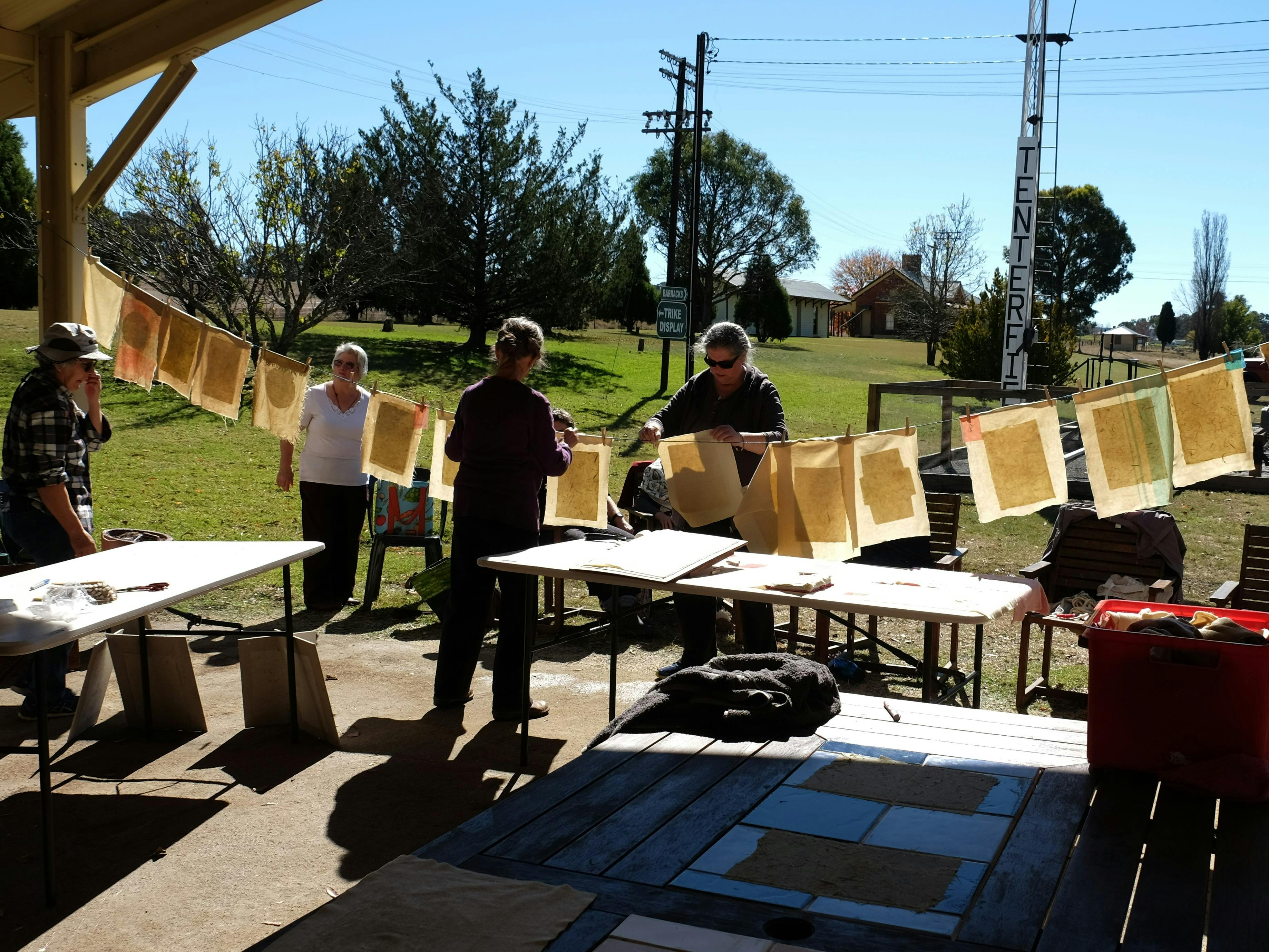 Papermaking workshop at the Tenterfield Railway Museum