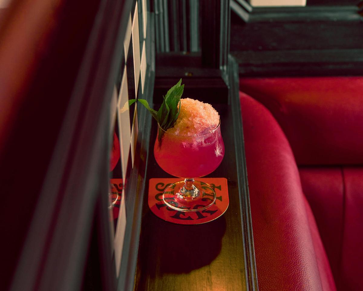 Hand-shaved frozen margarita served in Super 44.