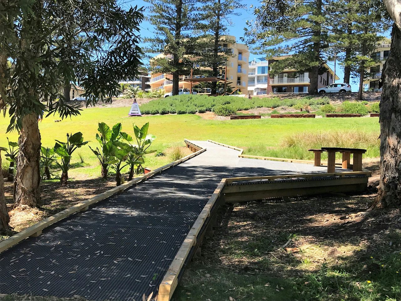 Boardwalk to the main garden.
