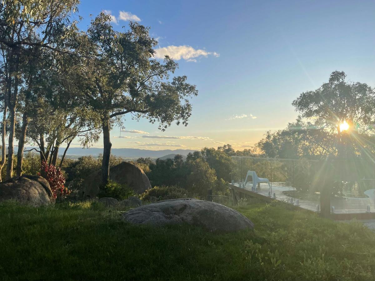 Morning sun by the house garden