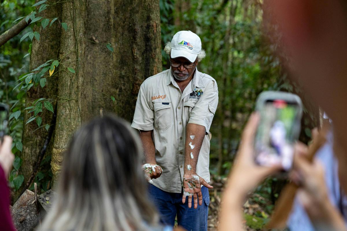 Welcome to Country Smoke Cleansing Ceremony at Mossman Gorge in Tropical North Queensland