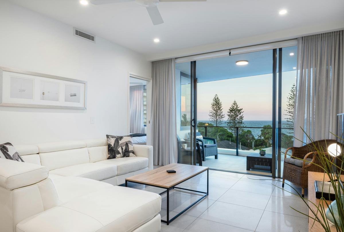 Living area with ocean view