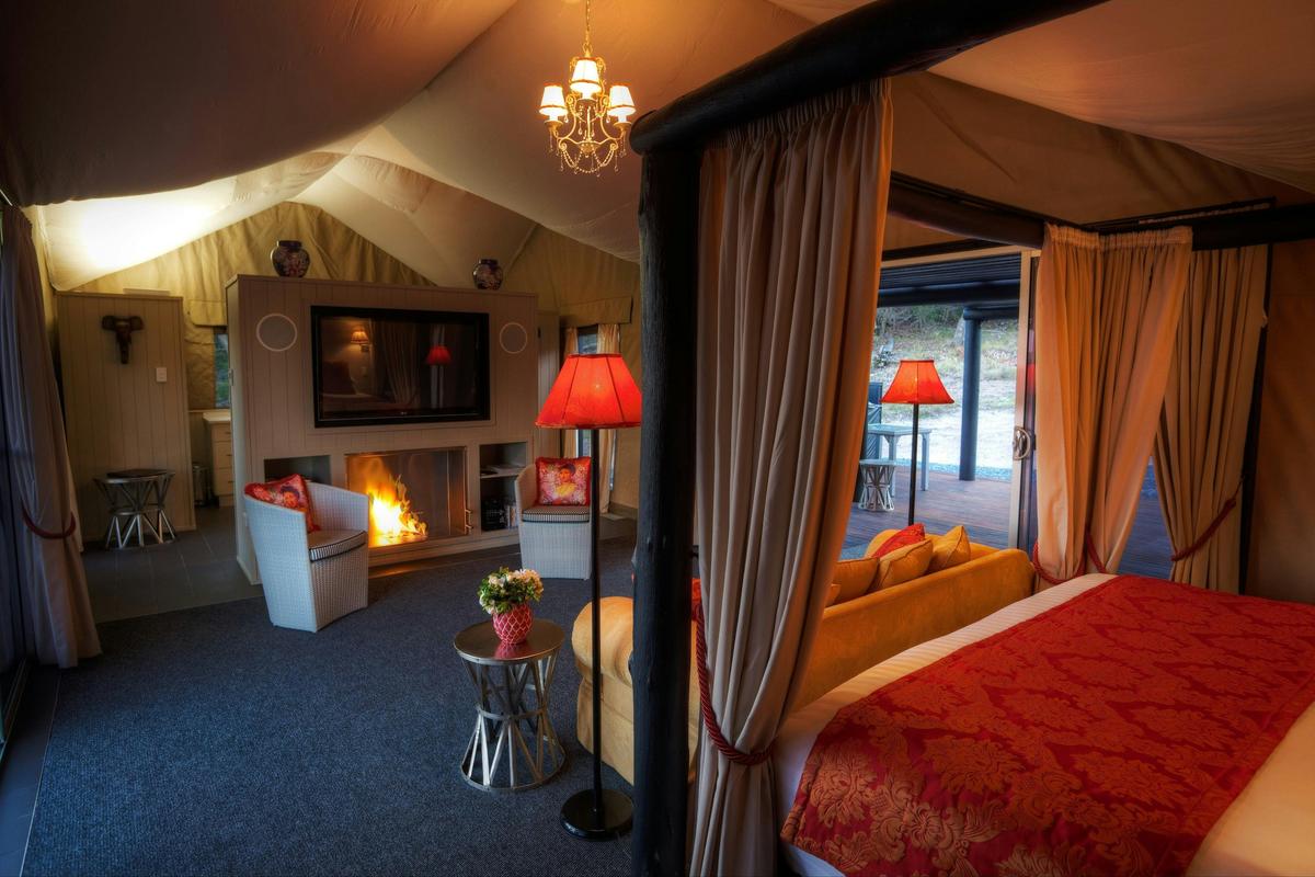 Luxury tent interior