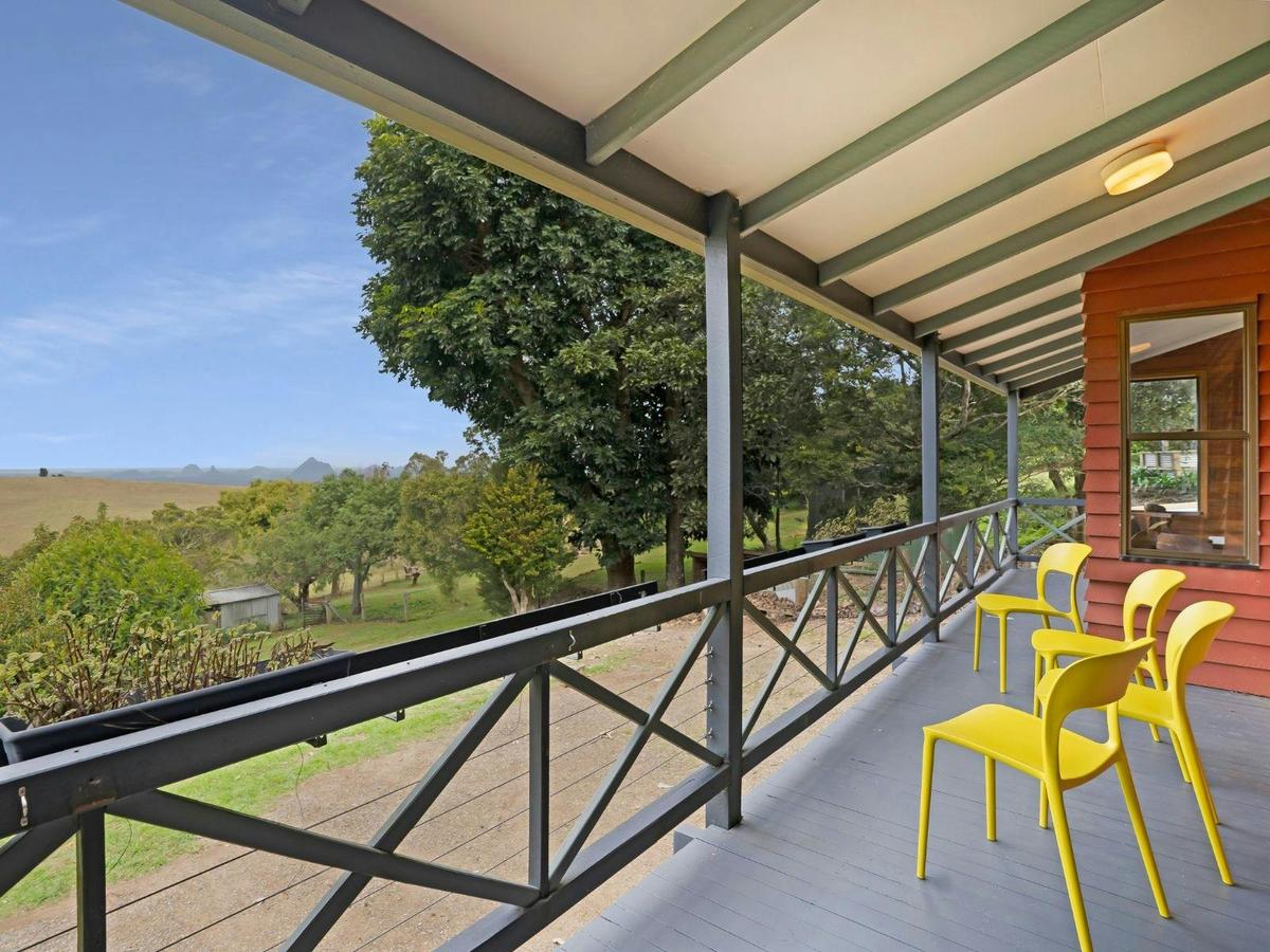 Balcony with views of the Glass House Mountains