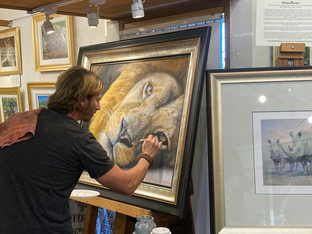Garry Fleming  Painting in the Gallery