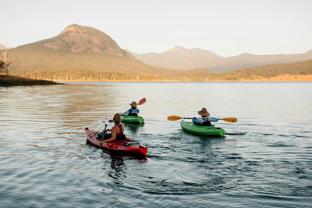 Kayaking at Lake Moogerah