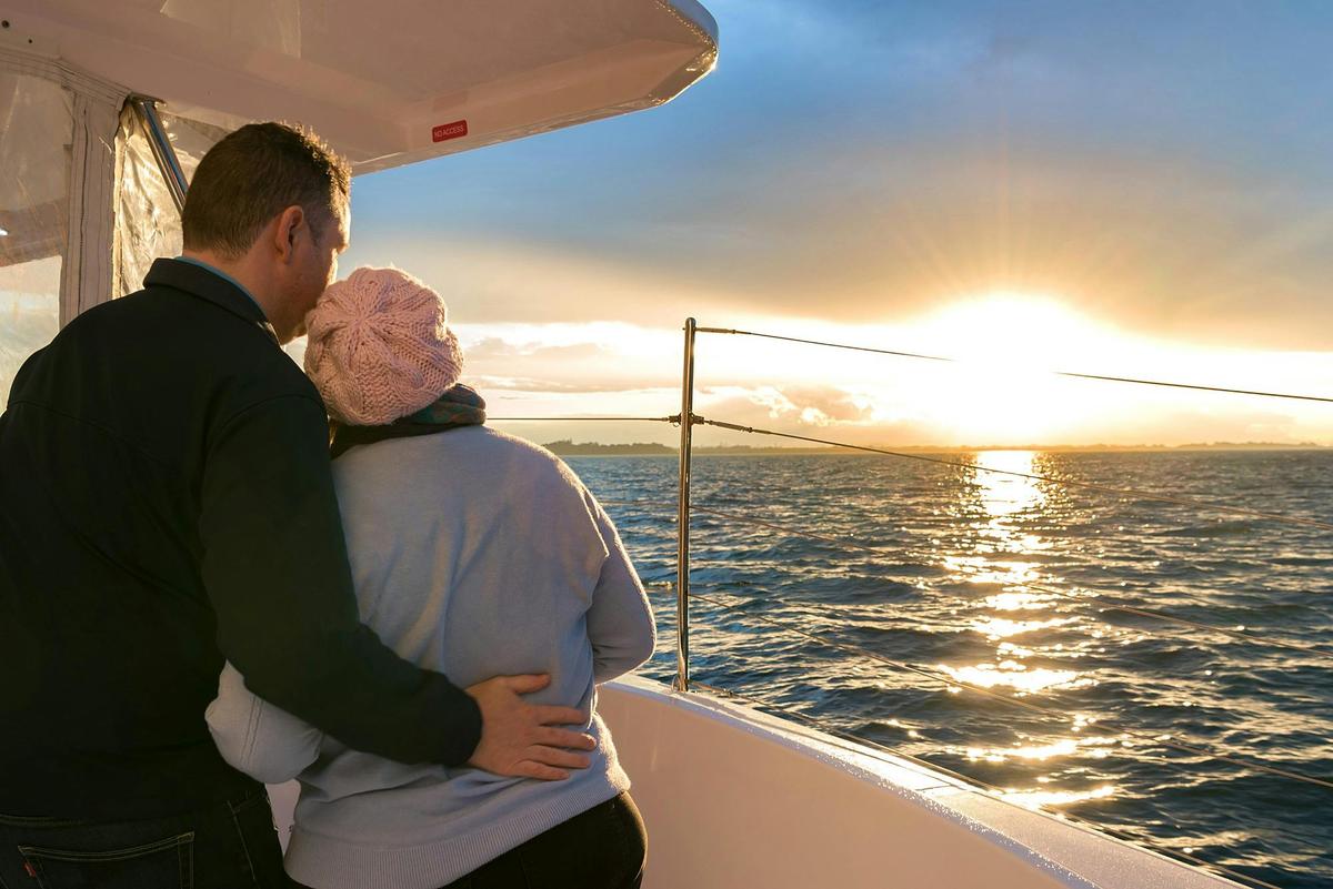 Enjoy a dreamy sunset across the bay