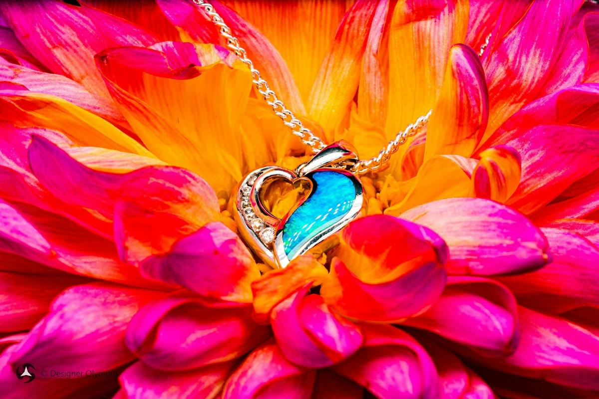 Opal Pendant in Flower
