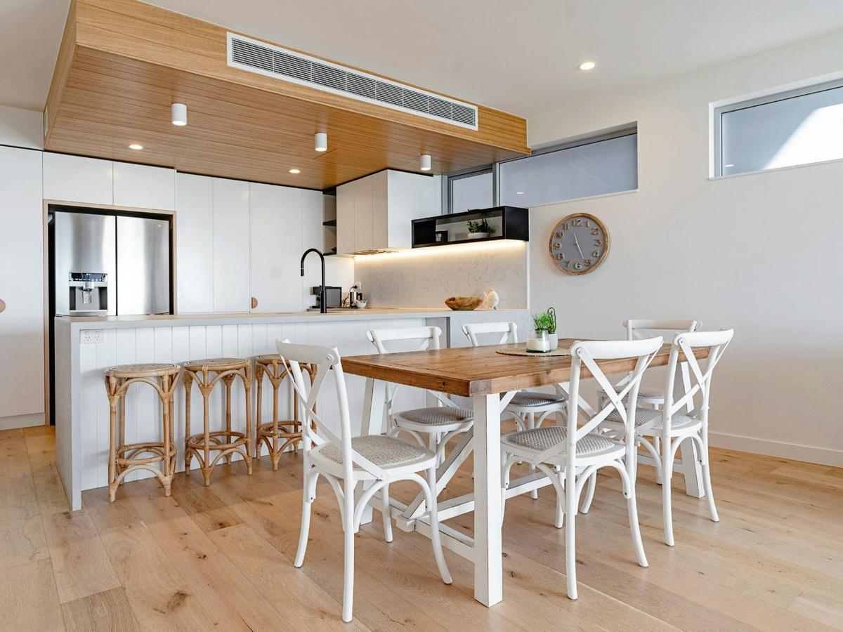 Open plan kitchen, dining and living area
