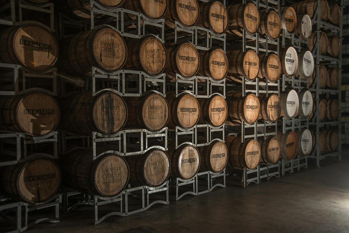 Our Barrel room at the distillery