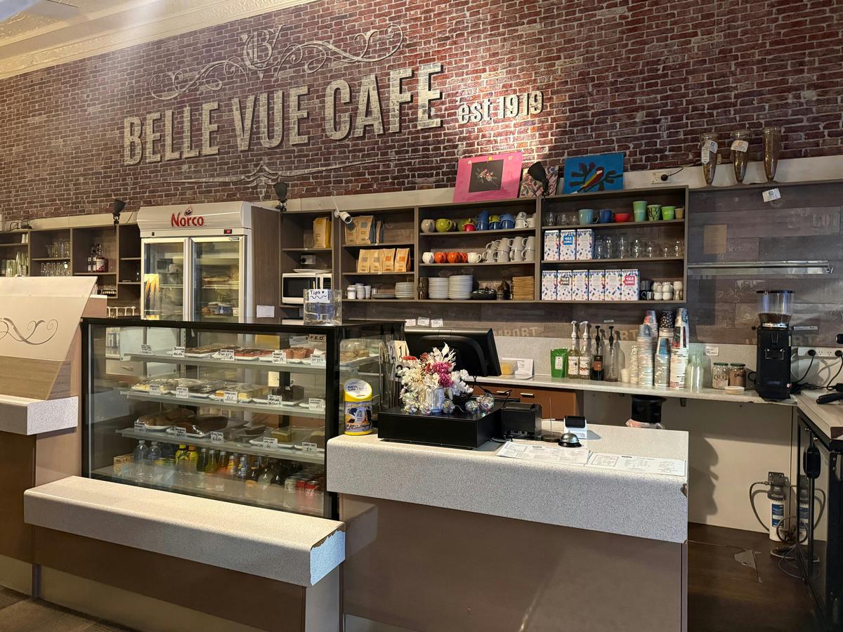 Inside front of cafe