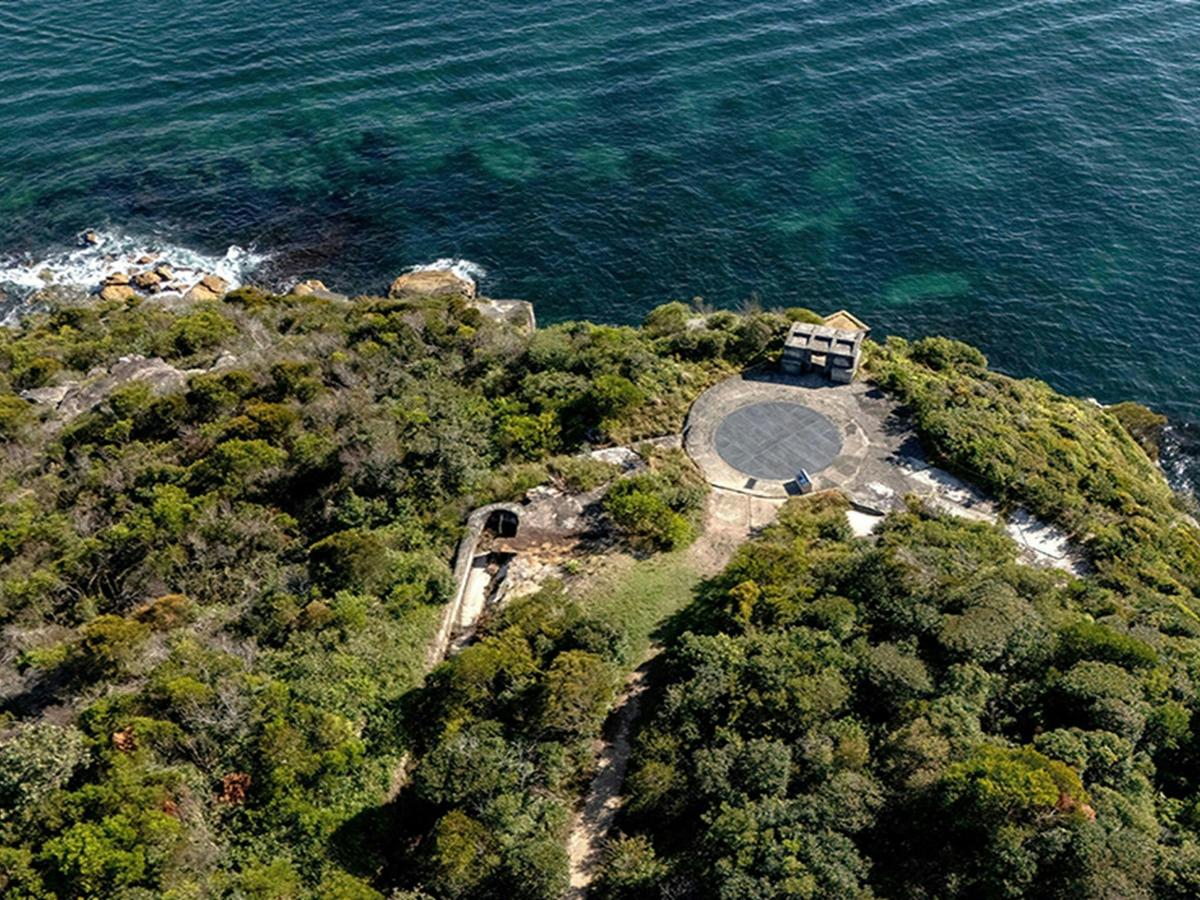 An aerial view of Middle Head – Gubbuh Gubbuh's military fortifications in Sydney Harbour National