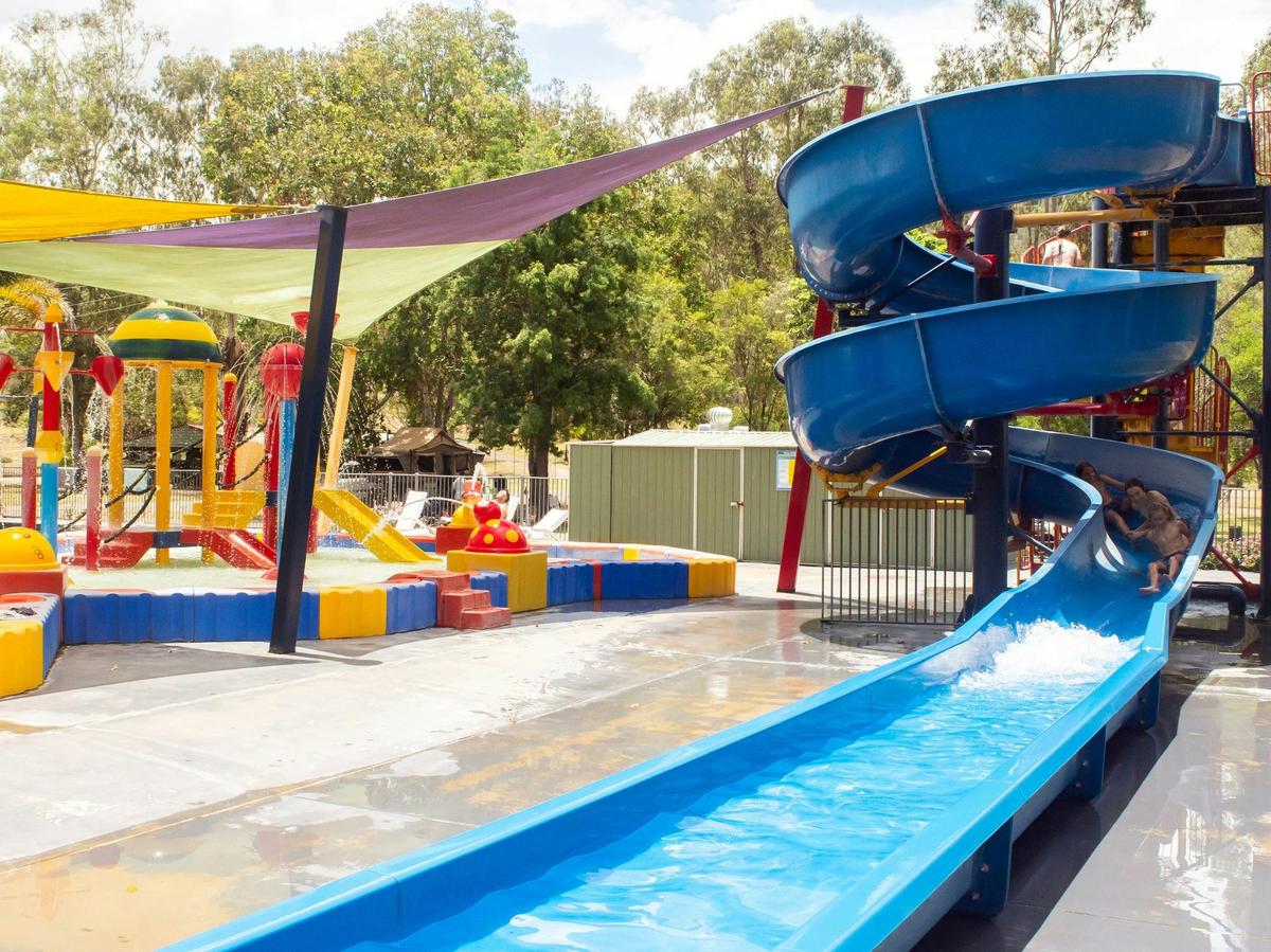 Splash park and slide