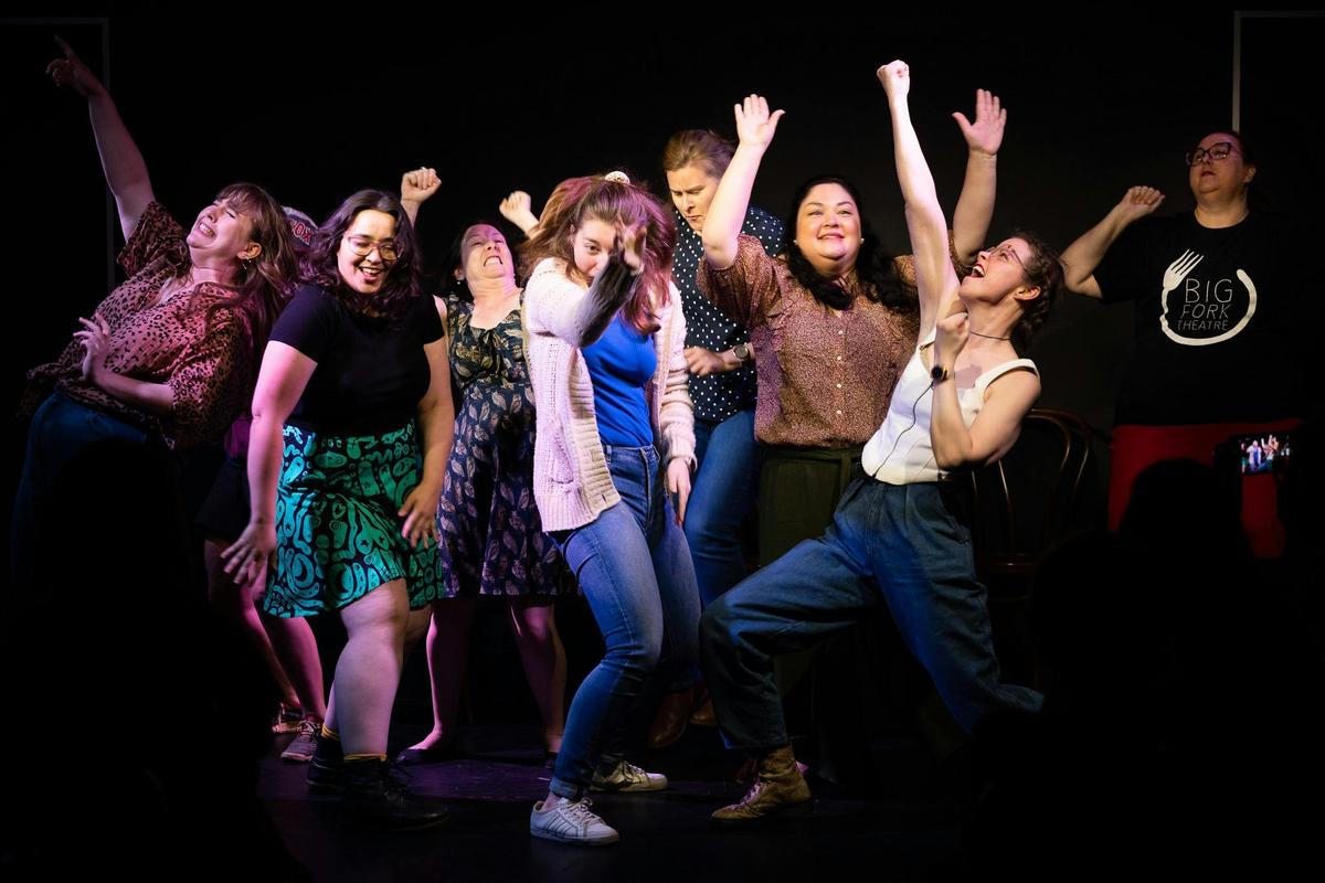 Some of the performers of Big Fork Theatre