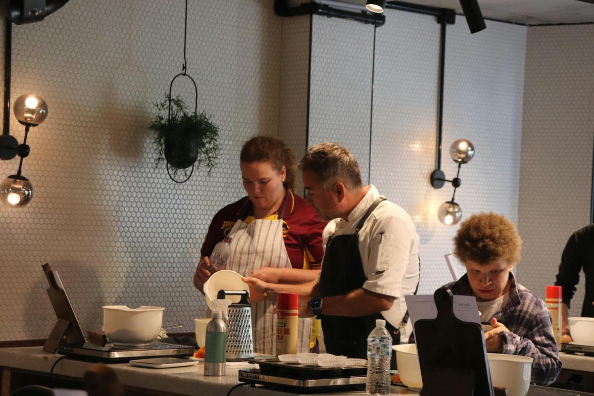 Chef Claudio teaching an NDIS cooking program